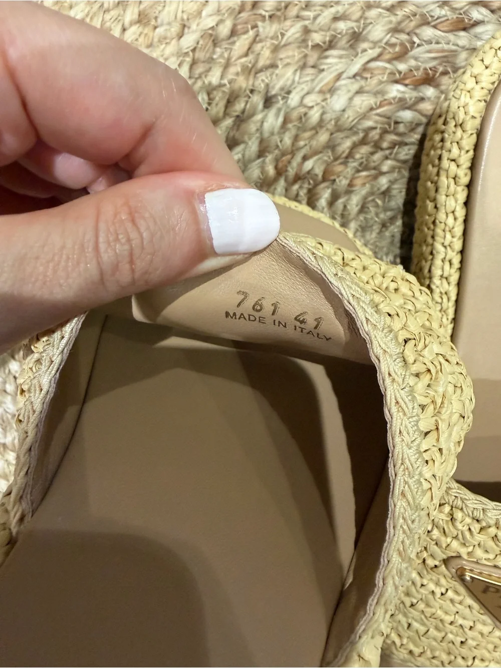 Prada Raffia Sandals Size 41